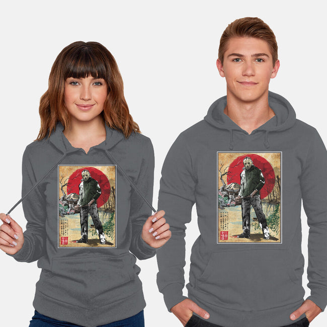 Jason In Japan Woodblock-unisex pullover sweatshirt-DrMonekers