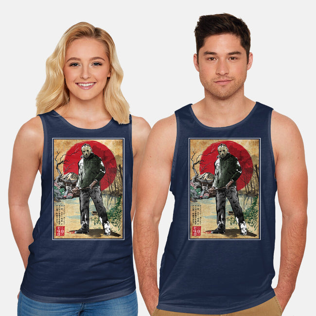 Jason In Japan Woodblock-unisex basic tank-DrMonekers