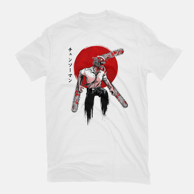 Red Sun Chainsaw-womens fitted tee-ddjvigo