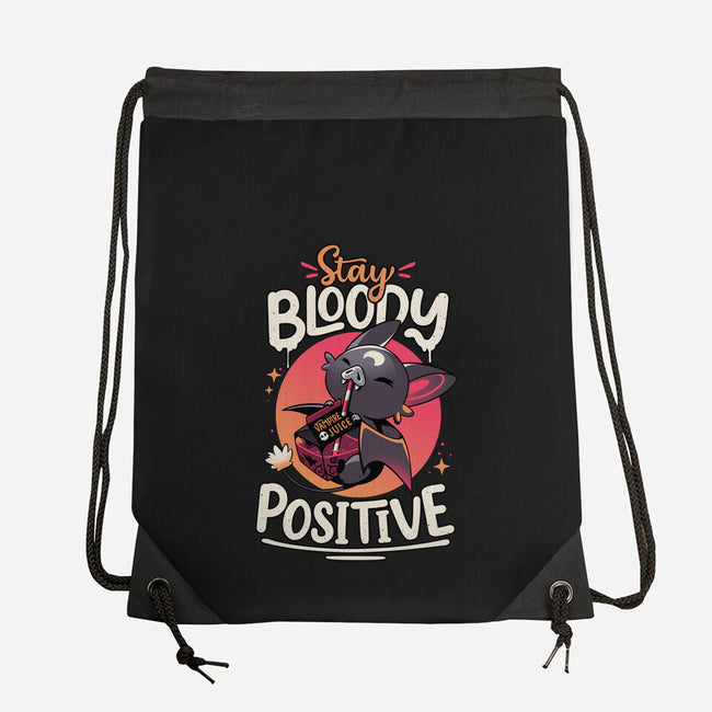 Stay Bloody Positive-none drawstring bag-Snouleaf