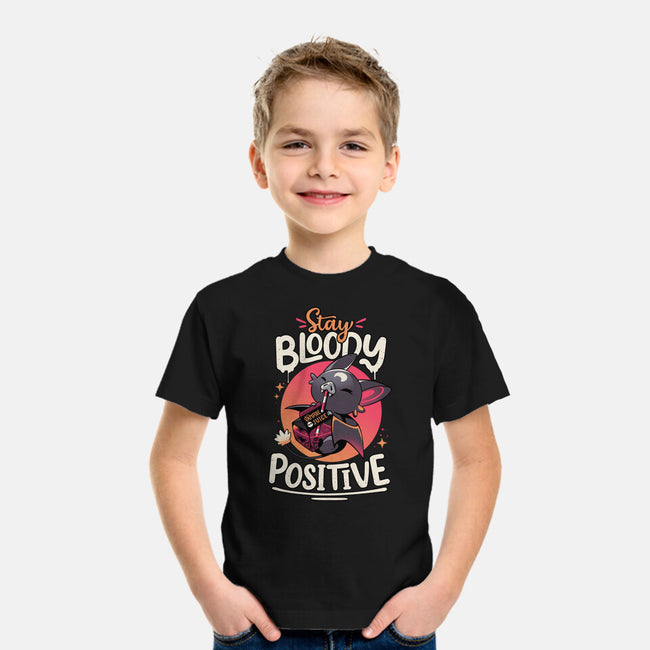 Stay Bloody Positive-youth basic tee-Snouleaf