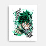 Deku Smash-none stretched canvas-Duardoart