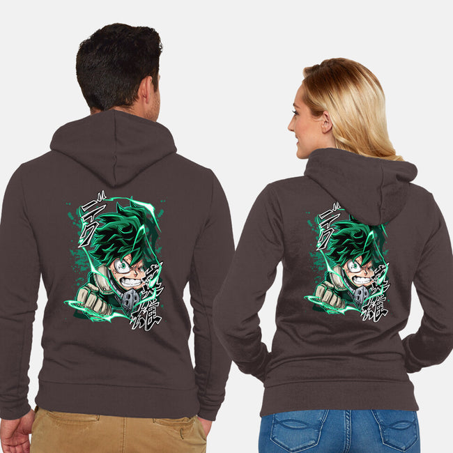 Deku Smash-unisex zip-up sweatshirt-Duardoart