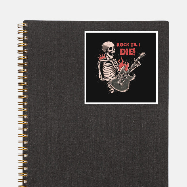 Rock Til I Die-none glossy sticker-turborat14