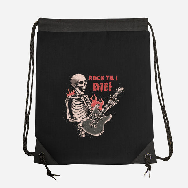 Rock Til I Die-none drawstring bag-turborat14