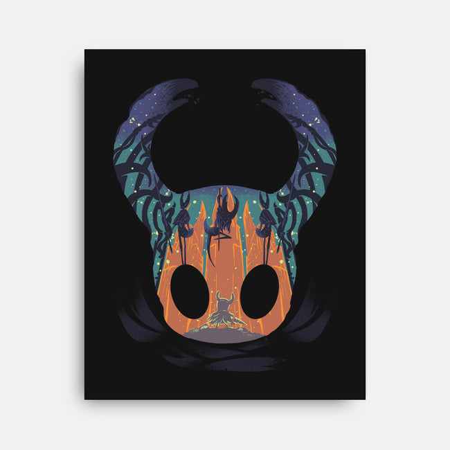 Knight-none stretched canvas-RamenBoy