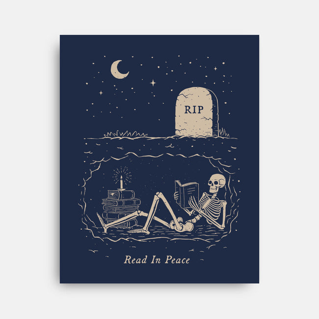 Read In Peace-none stretched canvas-dfonseca
