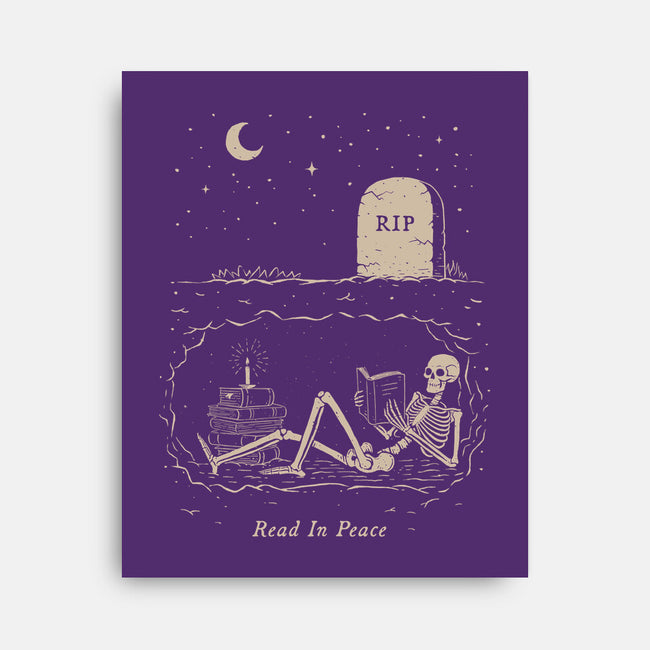 Read In Peace-none stretched canvas-dfonseca
