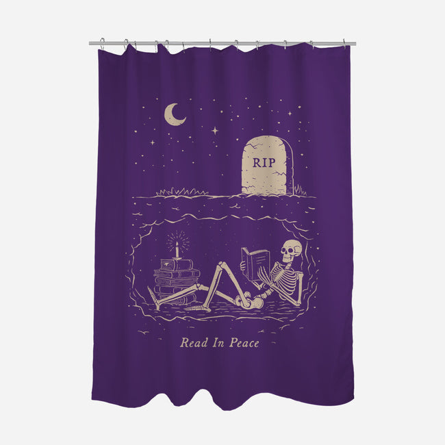 Read In Peace-none polyester shower curtain-dfonseca
