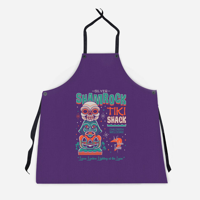 Silver Shamrock Tiki Shack-unisex kitchen apron-Nemons