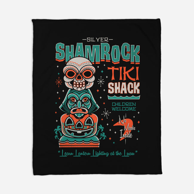 Silver Shamrock Tiki Shack-none fleece blanket-Nemons