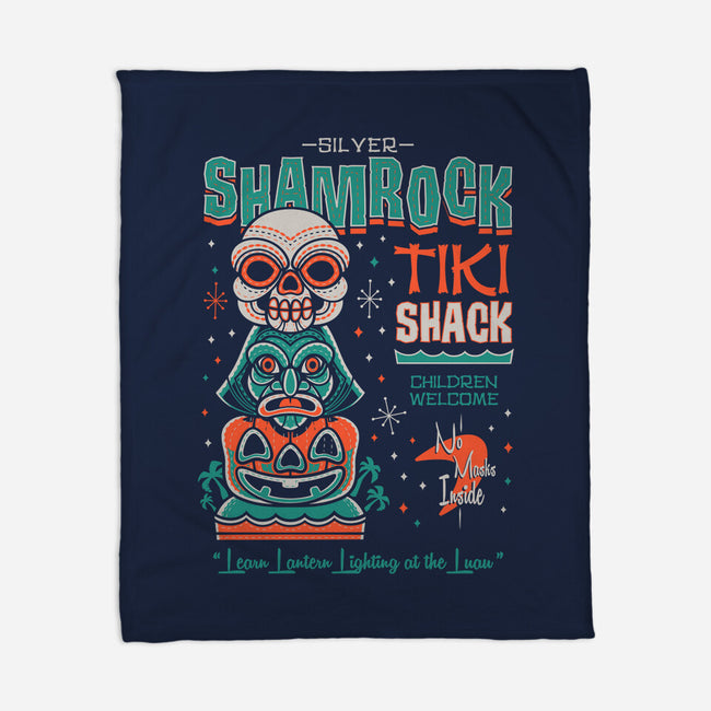 Silver Shamrock Tiki Shack-none fleece blanket-Nemons
