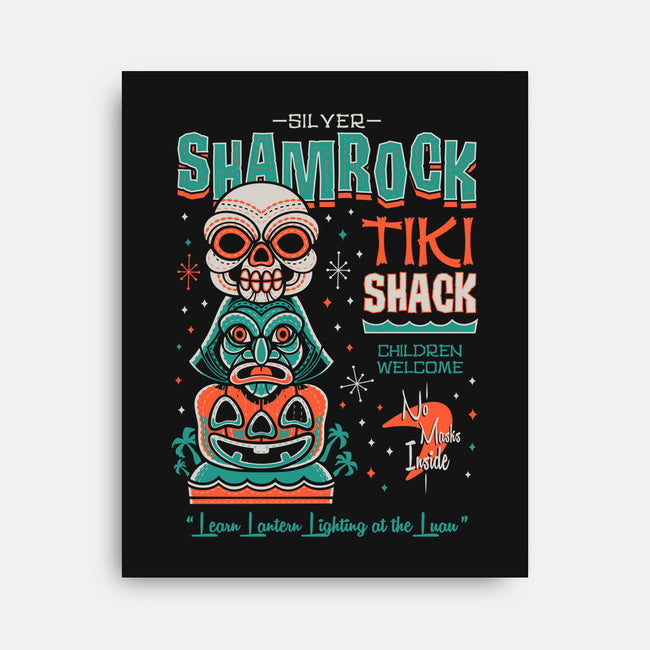 Silver Shamrock Tiki Shack-none stretched canvas-Nemons