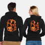 Pumpkins And Black Cats-unisex zip-up sweatshirt-ricolaa