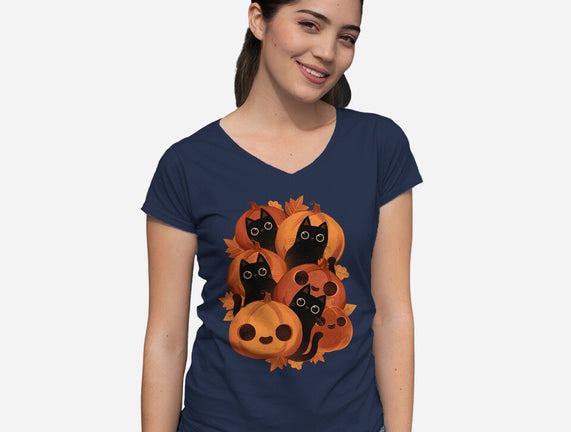 Pumpkins And Black Cats