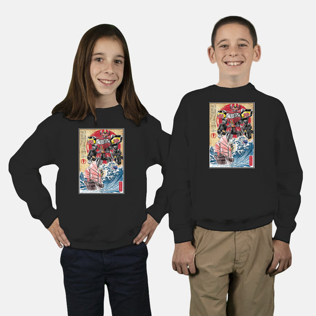 Megazord In Japan-youth crew neck sweatshirt-DrMonekers