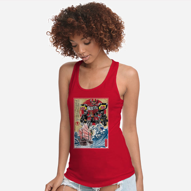Megazord In Japan-womens racerback tank-DrMonekers