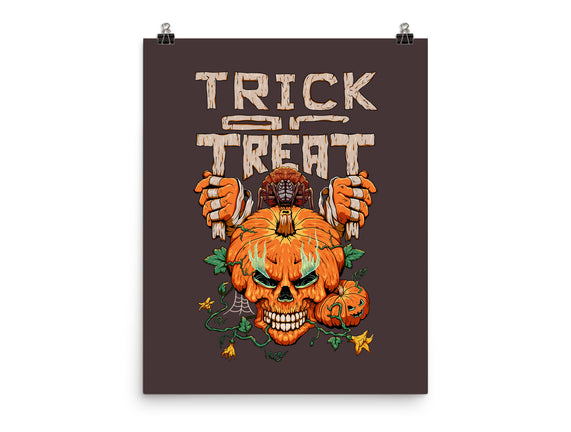 Trick or Treat Pumpkin Skull
