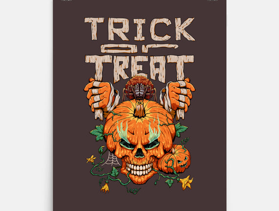 Trick or Treat Pumpkin Skull