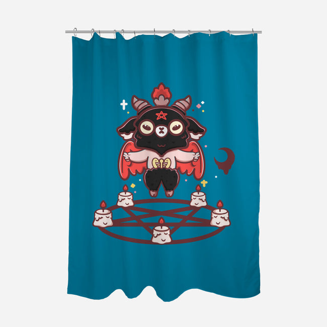 Cult Of The Baph-none polyester shower curtain-maruart