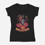 Halloween Surprise-womens v-neck tee-Getsousa!