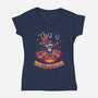 Halloween Surprise-womens v-neck tee-Getsousa!