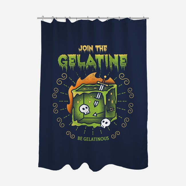 Join The Gelatine-none polyester shower curtain-Logozaste
