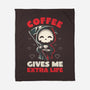 Coffee Gives Me Extra Life-none fleece blanket-koalastudio