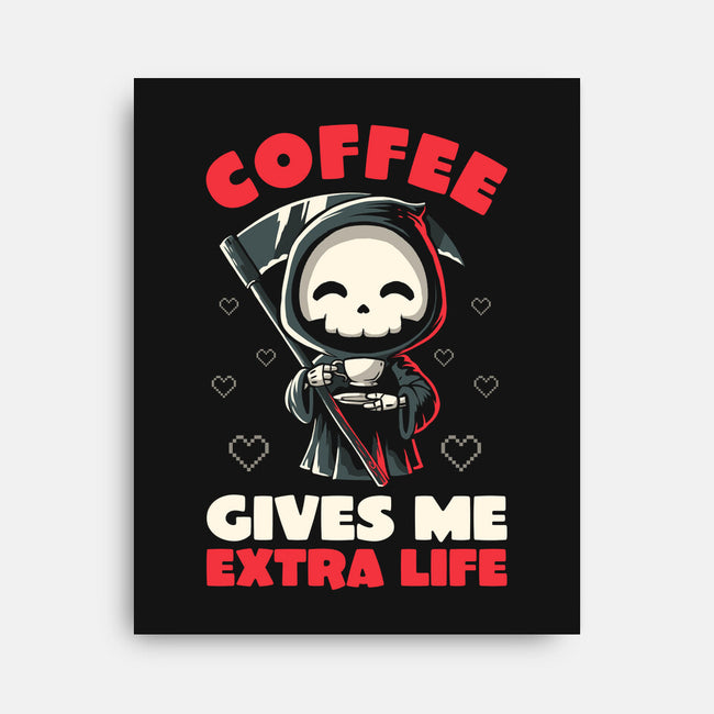 Coffee Gives Me Extra Life-none stretched canvas-koalastudio