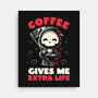 Coffee Gives Me Extra Life-none stretched canvas-koalastudio