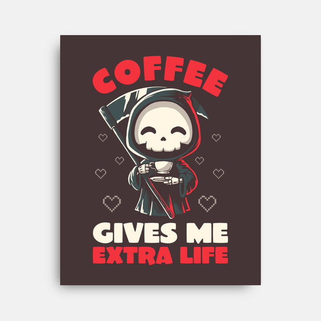 Coffee Gives Me Extra Life-none stretched canvas-koalastudio