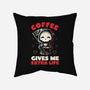 Coffee Gives Me Extra Life-none removable cover w insert throw pillow-koalastudio