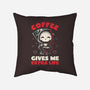 Coffee Gives Me Extra Life-none removable cover w insert throw pillow-koalastudio