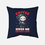 Coffee Gives Me Extra Life-none removable cover w insert throw pillow-koalastudio
