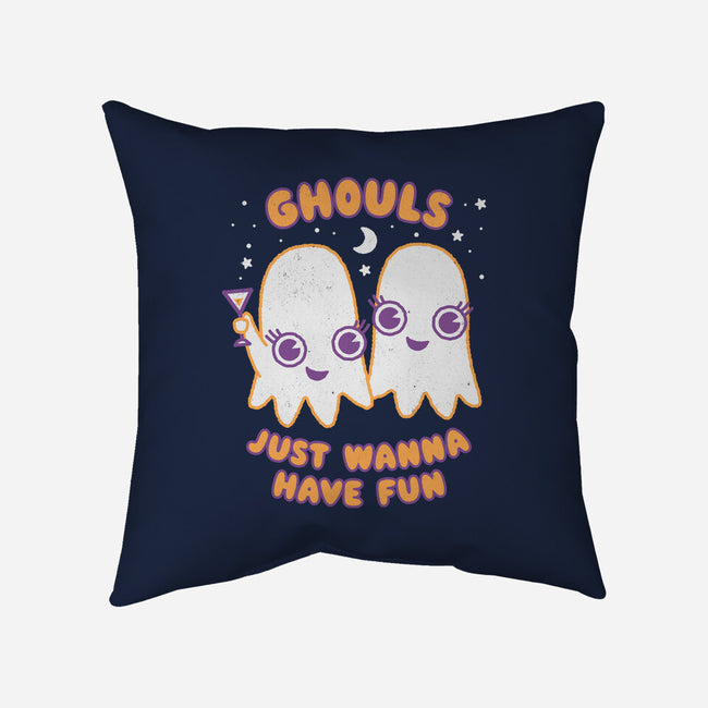 Ghouls Just Wanna Have Fun-none removable cover w insert throw pillow-Weird & Punderful