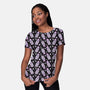 Creepy Skulls And Bones-womens all over print crew neck tee-xMorfina