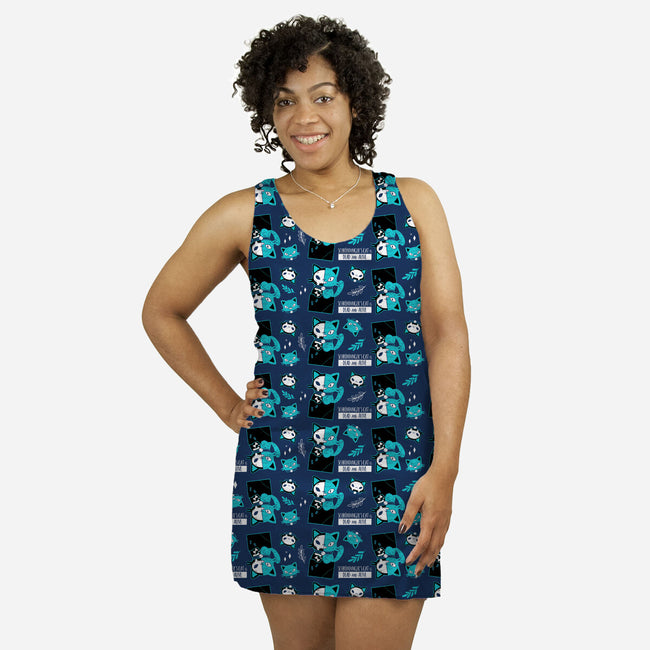 Dead And Alive Cat-womens all over print racerback dress-xMorfina