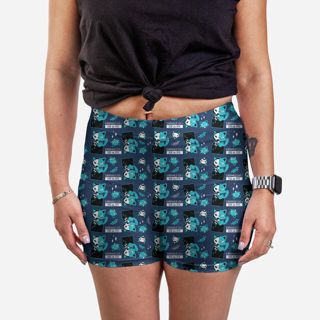 Dead And Alive Cat-womens all over print sleep shorts-xMorfina