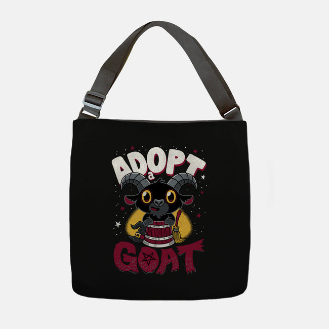 Adopt A Goat-none adjustable tote bag-Nemons