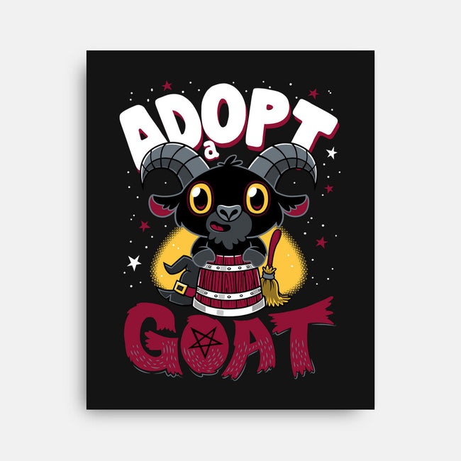 Adopt A Goat-none stretched canvas-Nemons