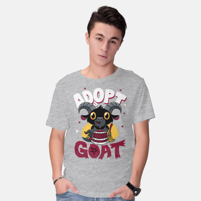 Adopt A Goat-mens basic tee-Nemons
