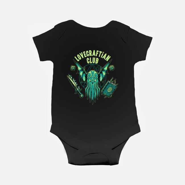 Lovecraftian Club-baby basic onesie-pigboom