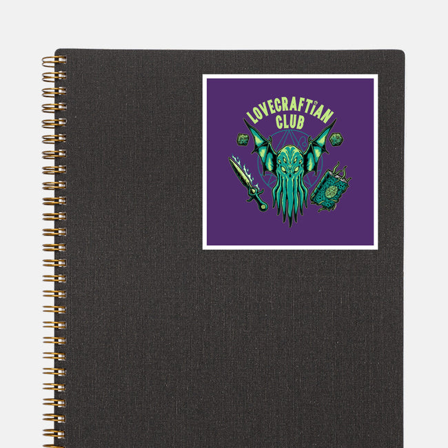 Lovecraftian Club-none glossy sticker-pigboom