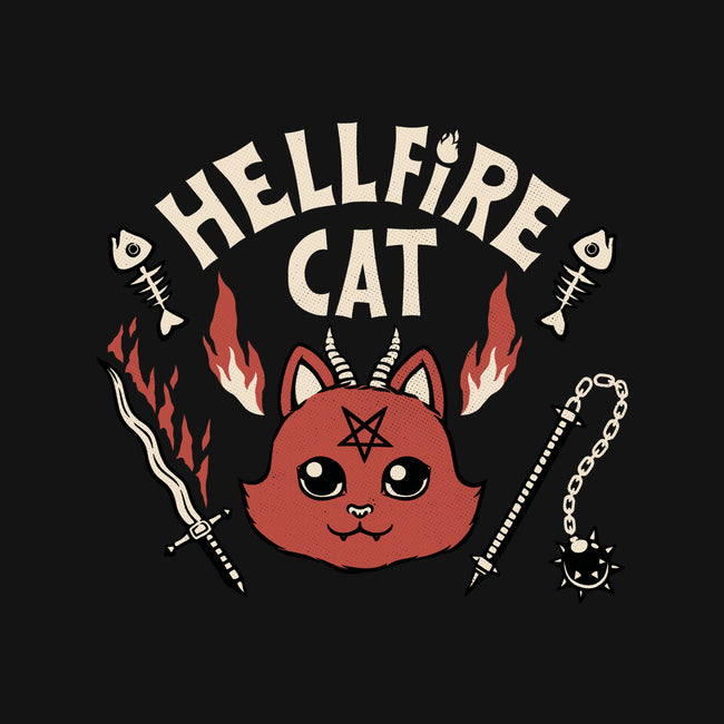 Hell Fire Cat-none removable cover w insert throw pillow-tobefonseca