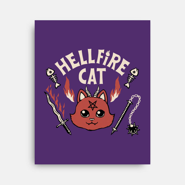 Hell Fire Cat-none stretched canvas-tobefonseca
