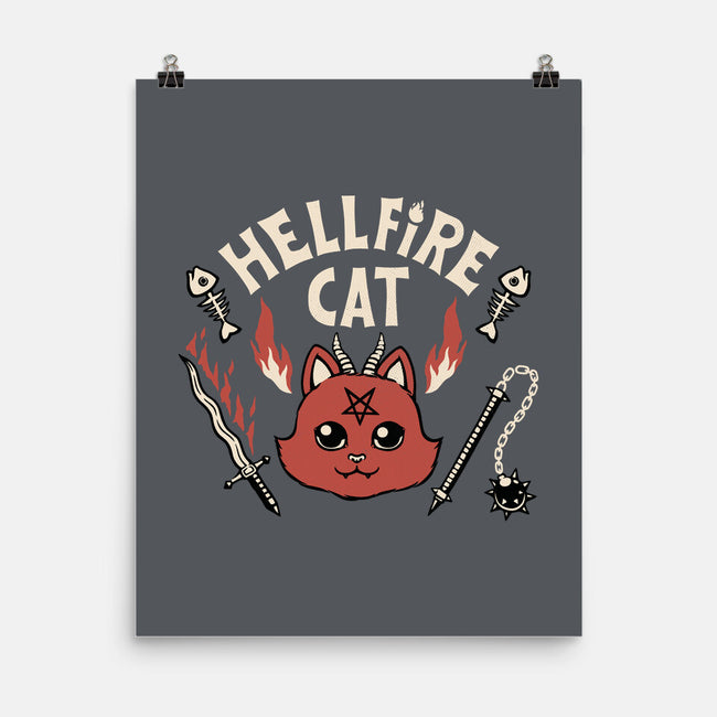 Hell Fire Cat-none matte poster-tobefonseca