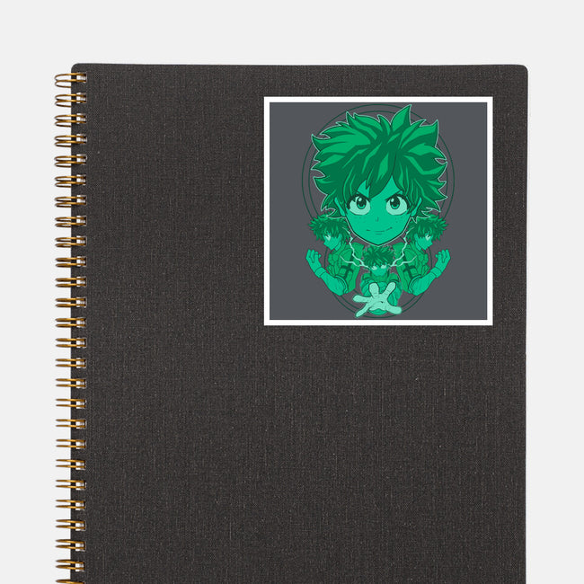 Green Hero-none glossy sticker-Astrobot Invention