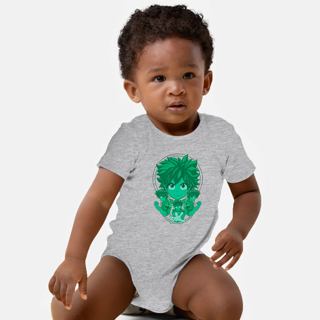 Green Hero-baby basic onesie-Astrobot Invention