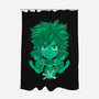 Green Hero-none polyester shower curtain-Astrobot Invention