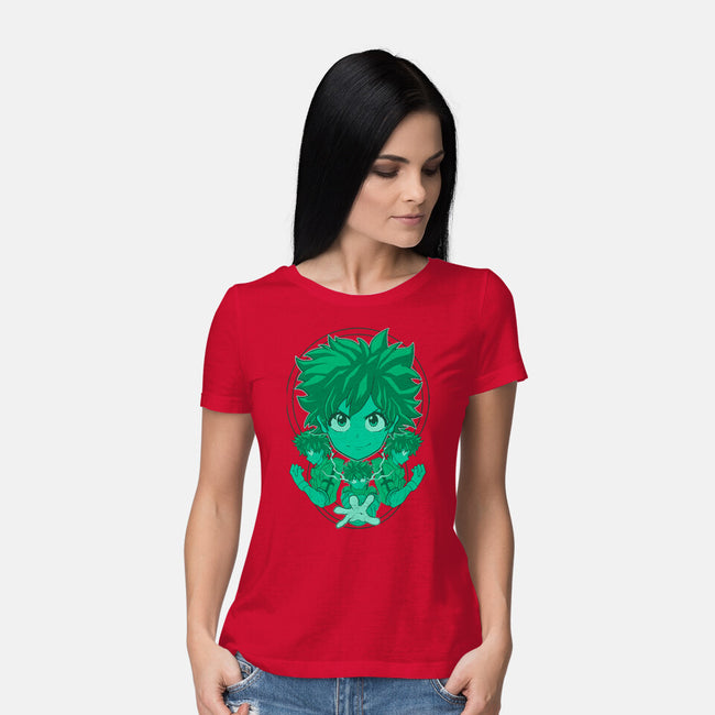 Green Hero-womens basic tee-Astrobot Invention